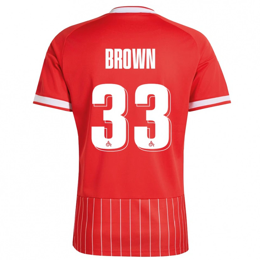 Danxen Dames Evan Brown #33 Rood Wit Groen Uitshirt Uittenue 2026/27 T-Shirt België
