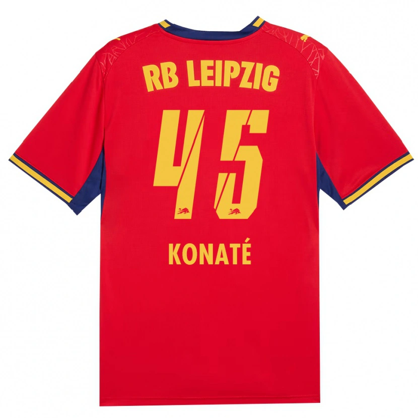 Danxen Dames Samba Konaté #45 Rood Geel Koninklijk Blauw Uitshirt Uittenue 2026/27 T-Shirt België
