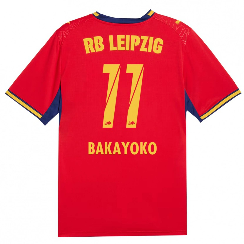 Danxen Dames Johan Bakayoko #11 Rood Geel Koninklijk Blauw Uitshirt Uittenue 2026/27 T-Shirt België