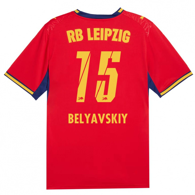 Danxen Dames David Belyavskiy #15 Rood Geel Koninklijk Blauw Uitshirt Uittenue 2026/27 T-Shirt België