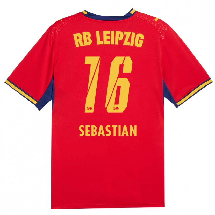 Danxen Dames Jordy Sebastian #16 Rood Geel Koninklijk Blauw Uitshirt Uittenue 2026/27 T-Shirt België
