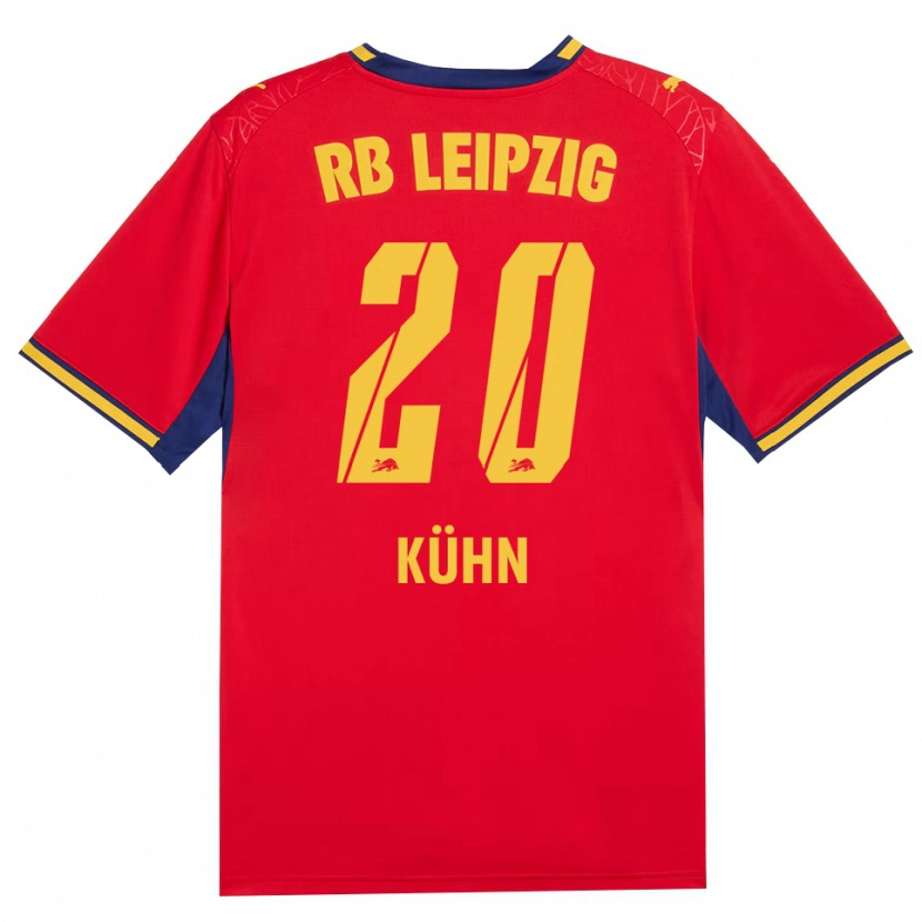 Danxen Dames Janne Kühn #20 Rood Geel Koninklijk Blauw Uitshirt Uittenue 2026/27 T-Shirt België