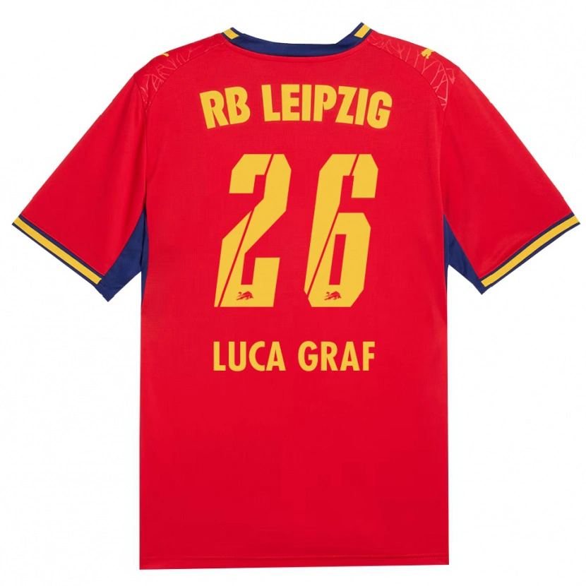 Danxen Dames Luca Marie Graf #26 Rood Geel Koninklijk Blauw Uitshirt Uittenue 2026/27 T-Shirt België