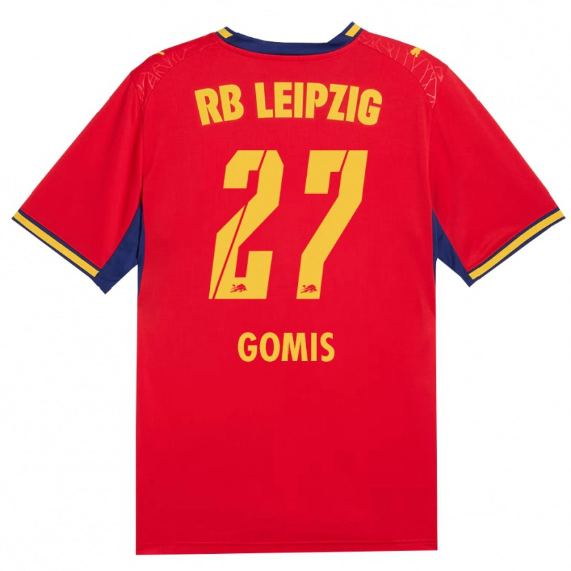 Danxen Dames Tidiam Gomis #27 Rood Geel Koninklijk Blauw Uitshirt Uittenue 2026/27 T-Shirt België