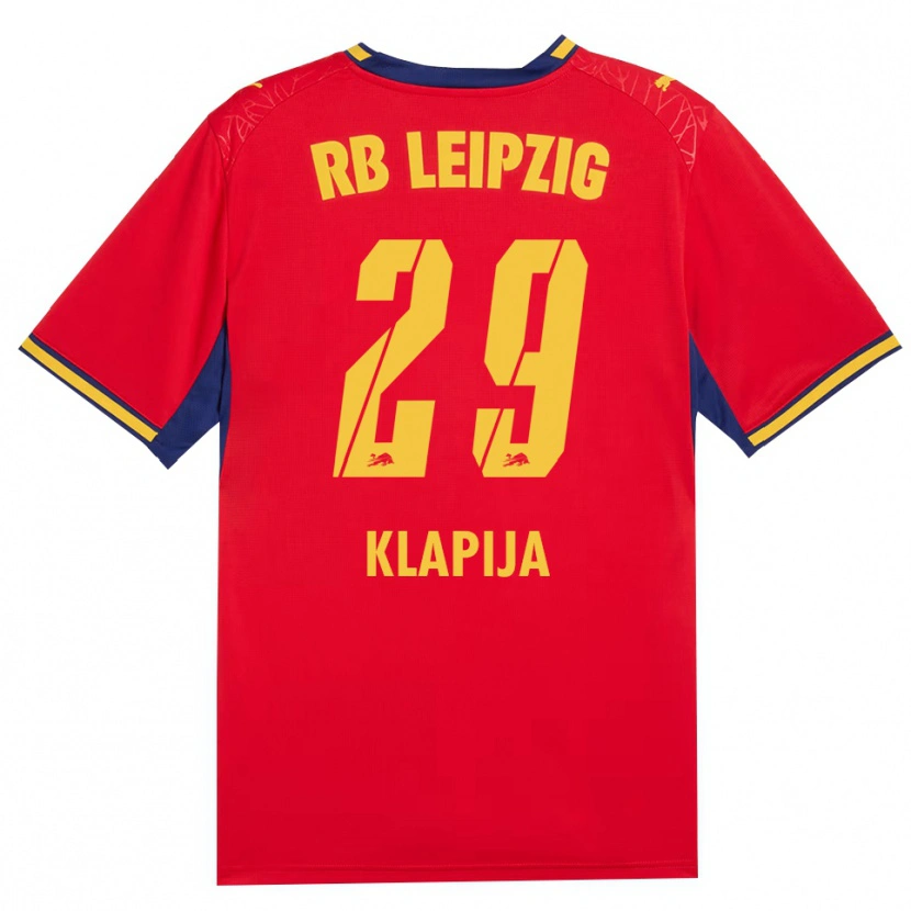 Danxen Dames Din Klapija #29 Rood Geel Koninklijk Blauw Uitshirt Uittenue 2026/27 T-Shirt België