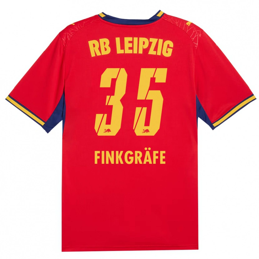 Danxen Dames Max Finkgräfe #35 Rood Geel Koninklijk Blauw Uitshirt Uittenue 2026/27 T-Shirt België