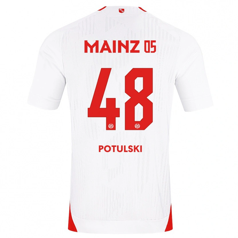 Danxen Dames Kacper Potulski #48 Wit Rood Geel Uitshirt Uittenue 2026/27 T-Shirt België