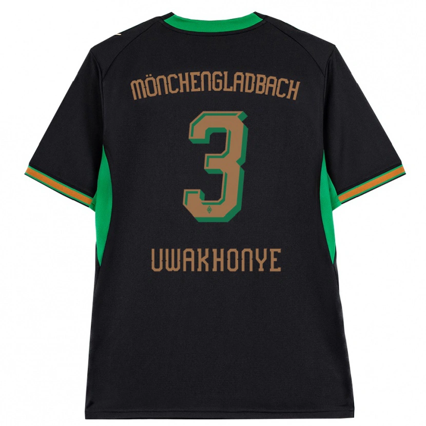 Danxen Dames Joshua Uwakhonye #3 Zwart Oranje Groen Bruin Uitshirt Uittenue 2026/27 T-Shirt België