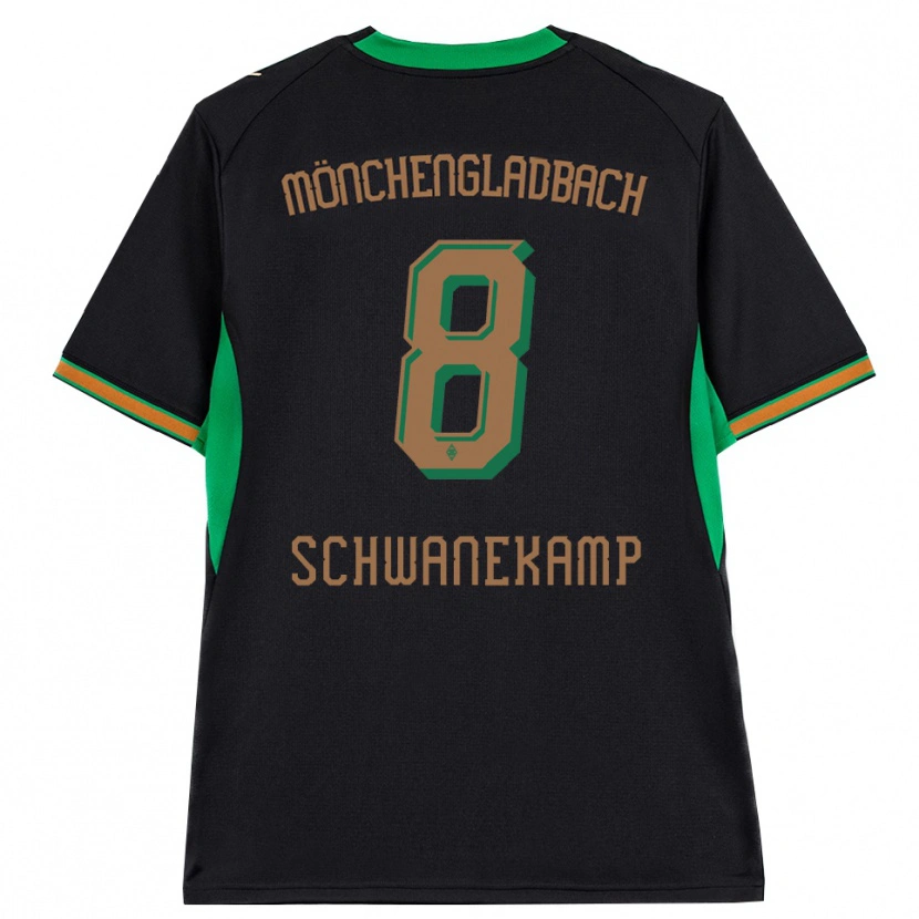 Danxen Dames Jana Schwanekamp #8 Zwart Oranje Groen Bruin Uitshirt Uittenue 2026/27 T-Shirt België