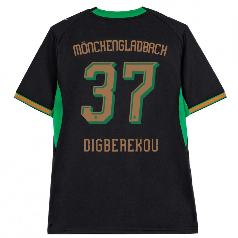Danxen Dames Ibrahim Digberekou #37 Zwart Oranje Groen Bruin Uitshirt Uittenue 2026/27 T-Shirt België