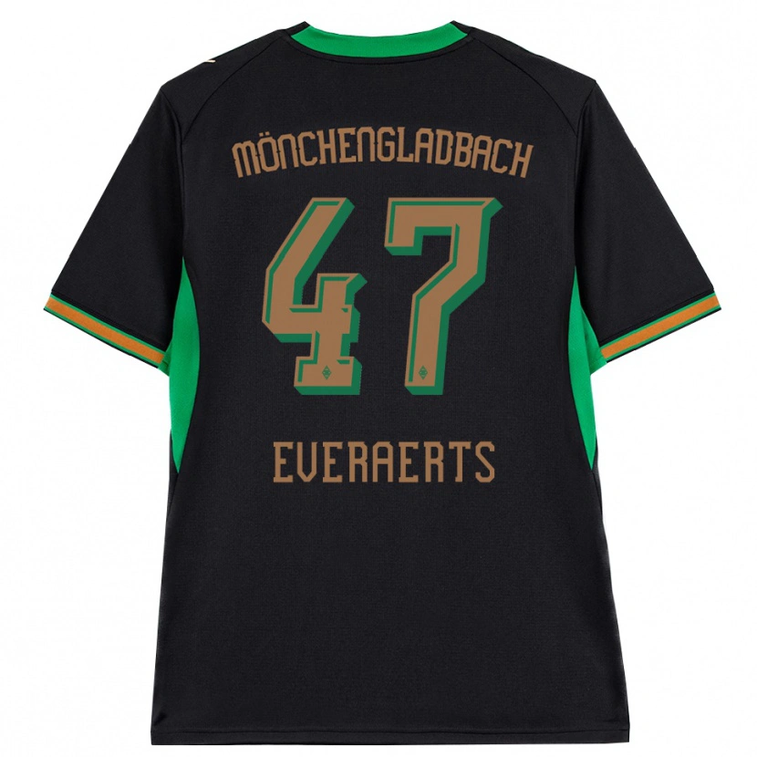 Danxen Dames Kim Everaerts #47 Zwart Oranje Groen Bruin Uitshirt Uittenue 2026/27 T-Shirt België