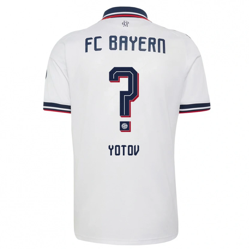 Danxen Dames Valentin Yotov #0 Wit Grijs Rood Uitshirt Uittenue 2026/27 T-Shirt België