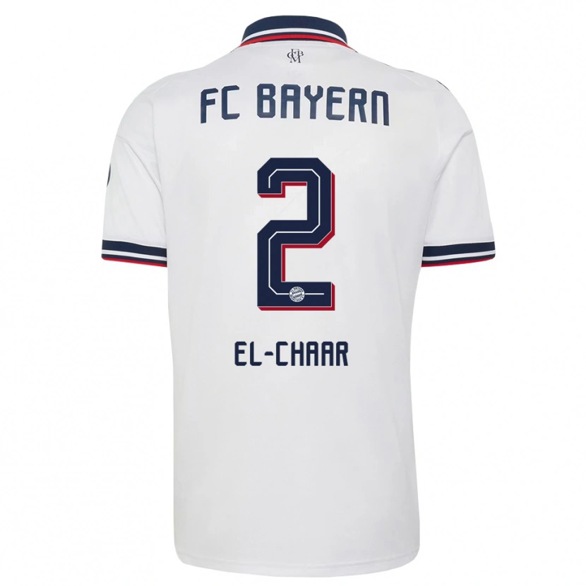 Danxen Dames Adam El-Chaar #2 Wit Grijs Rood Uitshirt Uittenue 2026/27 T-Shirt België