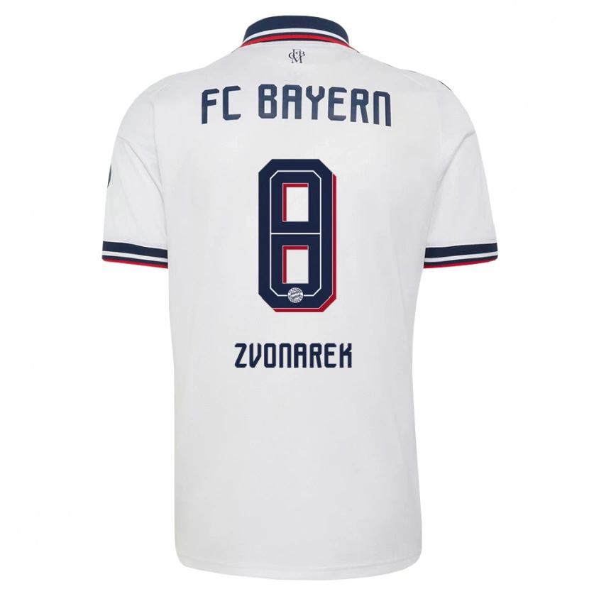 Danxen Dames Lovro Zvonarek #8 Wit Grijs Rood Uitshirt Uittenue 2026/27 T-Shirt België