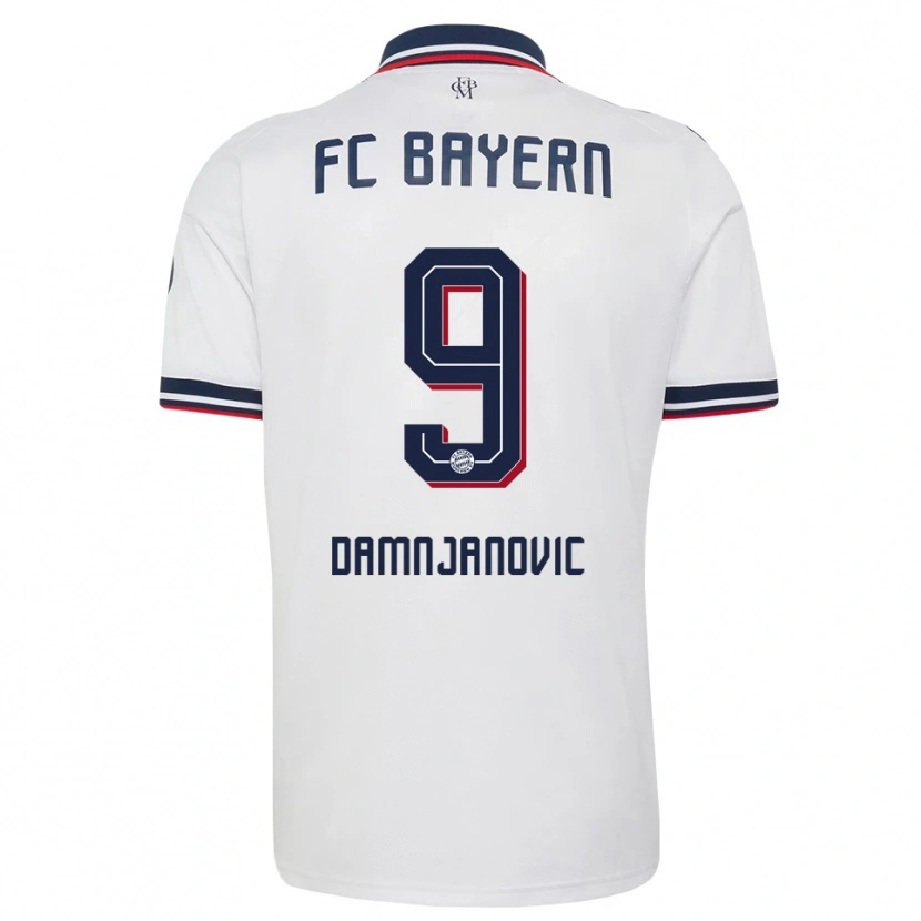 Danxen Dames Jovana Damnjanovic #9 Wit Grijs Rood Uitshirt Uittenue 2026/27 T-Shirt België