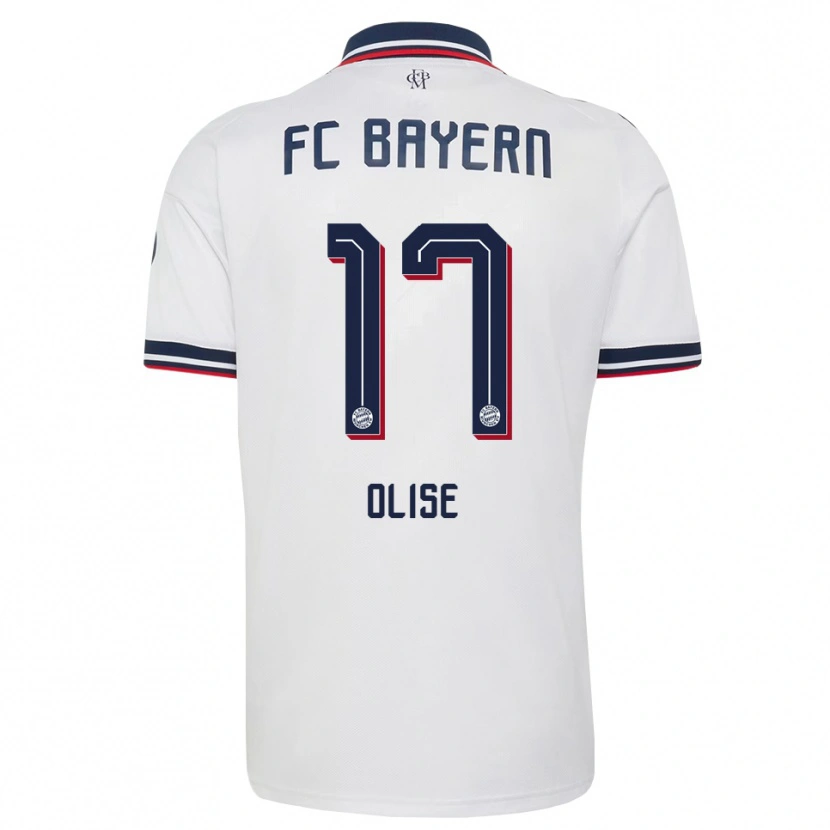 Danxen Dames Michael Olise #17 Wit Grijs Rood Uitshirt Uittenue 2026/27 T-Shirt België