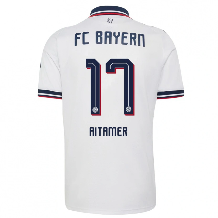 Danxen Dames Younes Aitamer #17 Wit Grijs Rood Uitshirt Uittenue 2026/27 T-Shirt België