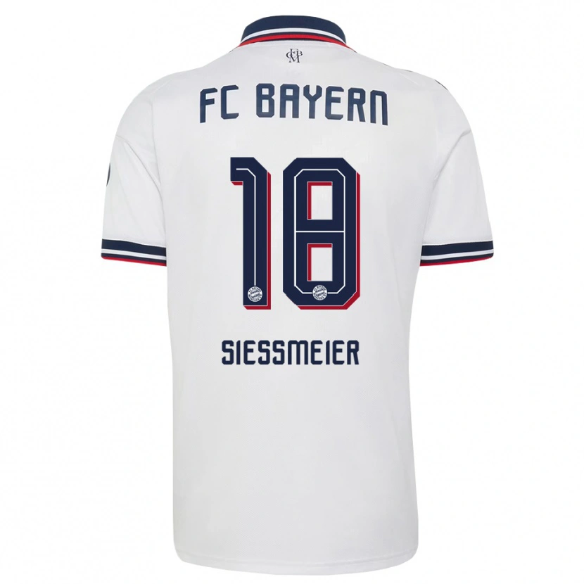 Danxen Dames Maximilian Sießmeier #18 Wit Grijs Rood Uitshirt Uittenue 2026/27 T-Shirt België