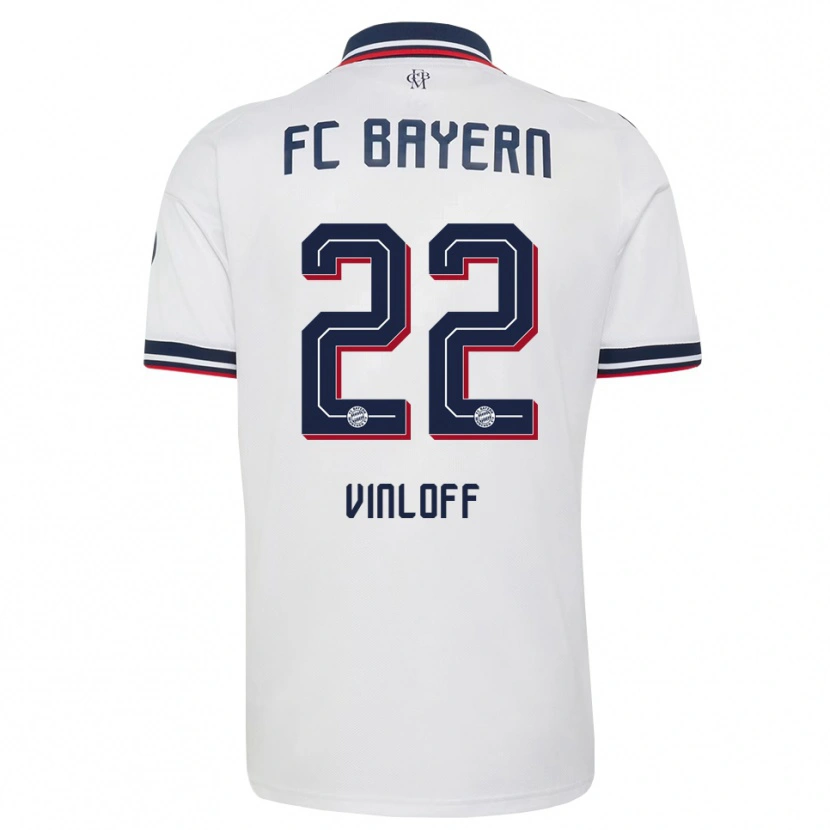 Danxen Dames Matteo Vinloff #22 Wit Grijs Rood Uitshirt Uittenue 2026/27 T-Shirt België