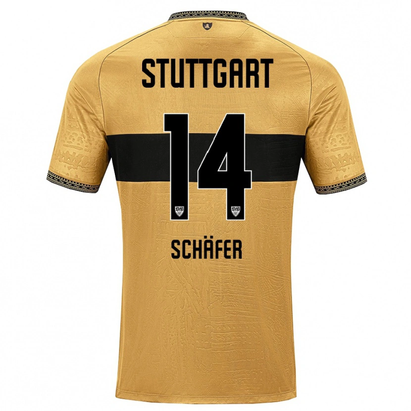 Danxen Dames Katharina Schäfer #14 Bruin Zwart Wit Uitshirt Uittenue 2026/27 T-Shirt België