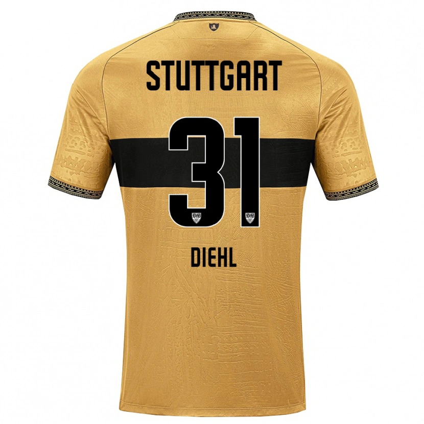 Danxen Dames Justin Diehl #31 Bruin Zwart Wit Uitshirt Uittenue 2026/27 T-Shirt België