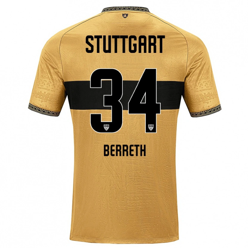 Danxen Dames Luca Berreth #34 Bruin Zwart Wit Uitshirt Uittenue 2026/27 T-Shirt België