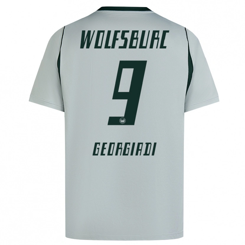 Danxen Dames Alexander Georgiadi #9 Grijs Groen Uitshirt Uittenue 2026/27 T-Shirt België