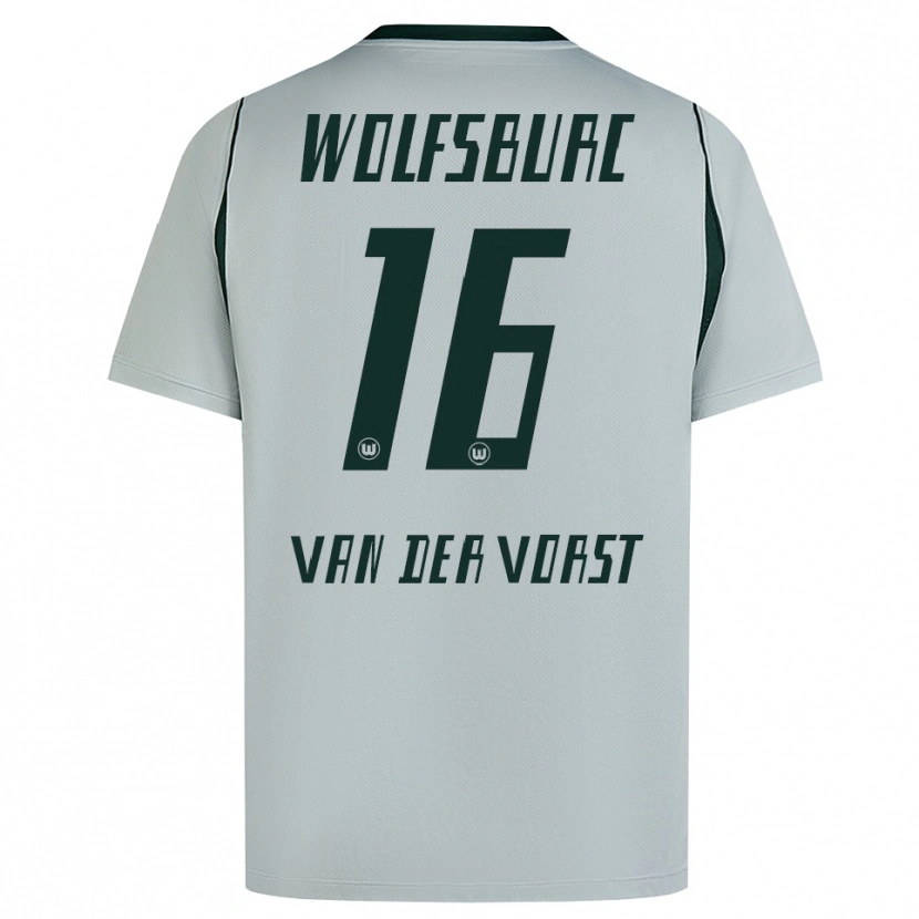 Danxen Dames Fynn Van Der Vorst #16 Grijs Groen Uitshirt Uittenue 2026/27 T-Shirt België