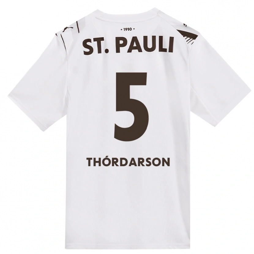 Danxen Dames Gísli Thórdarson #5 Cafe Wit Rood Uitshirt Uittenue 2026/27 T-Shirt België