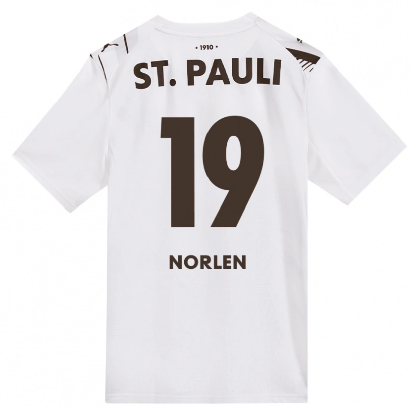 Danxen Dames Alwin Norlen #19 Cafe Wit Rood Uitshirt Uittenue 2026/27 T-Shirt België