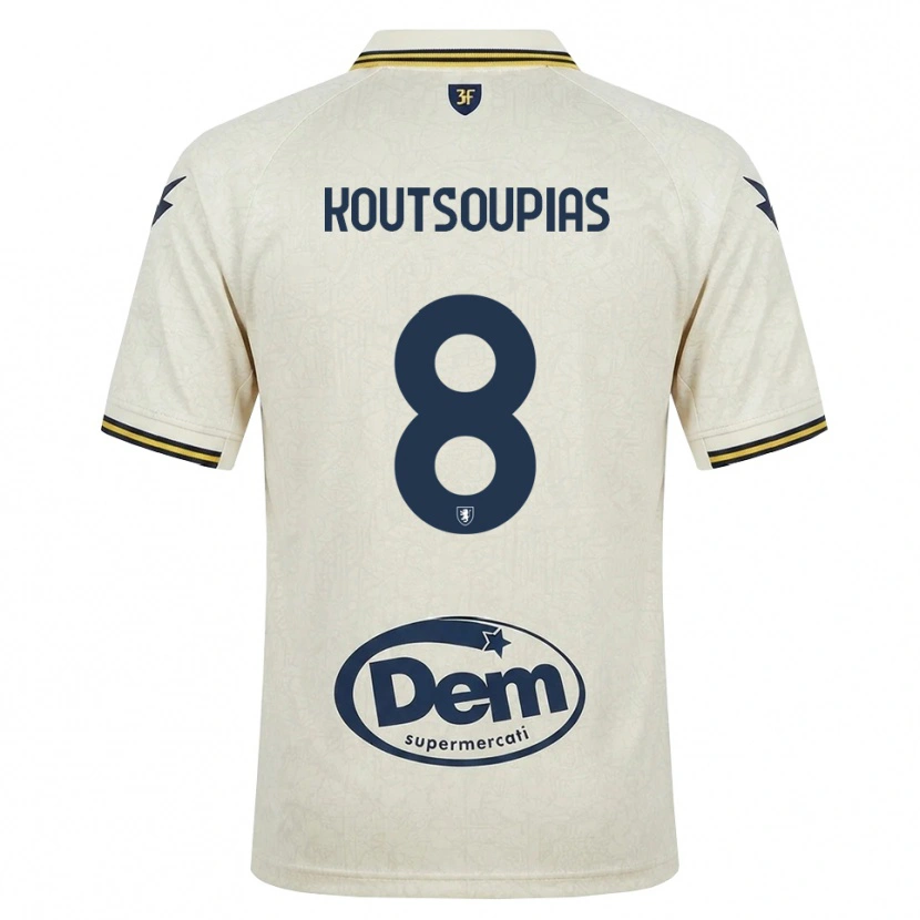 Danxen Dames Ilias Koutsoupias #8 Oldlace Geel Zwart Uitshirt Uittenue 2026/27 T-Shirt België