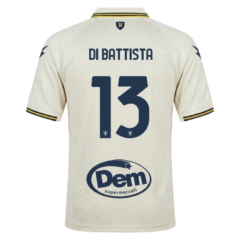 Danxen Dames Cristiano Di Battista #13 Oldlace Geel Zwart Uitshirt Uittenue 2026/27 T-Shirt België