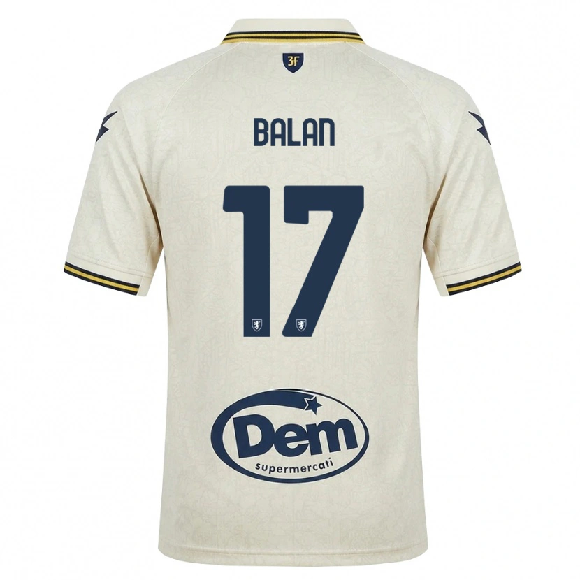 Danxen Dames Raul Balan #17 Oldlace Geel Zwart Uitshirt Uittenue 2026/27 T-Shirt België