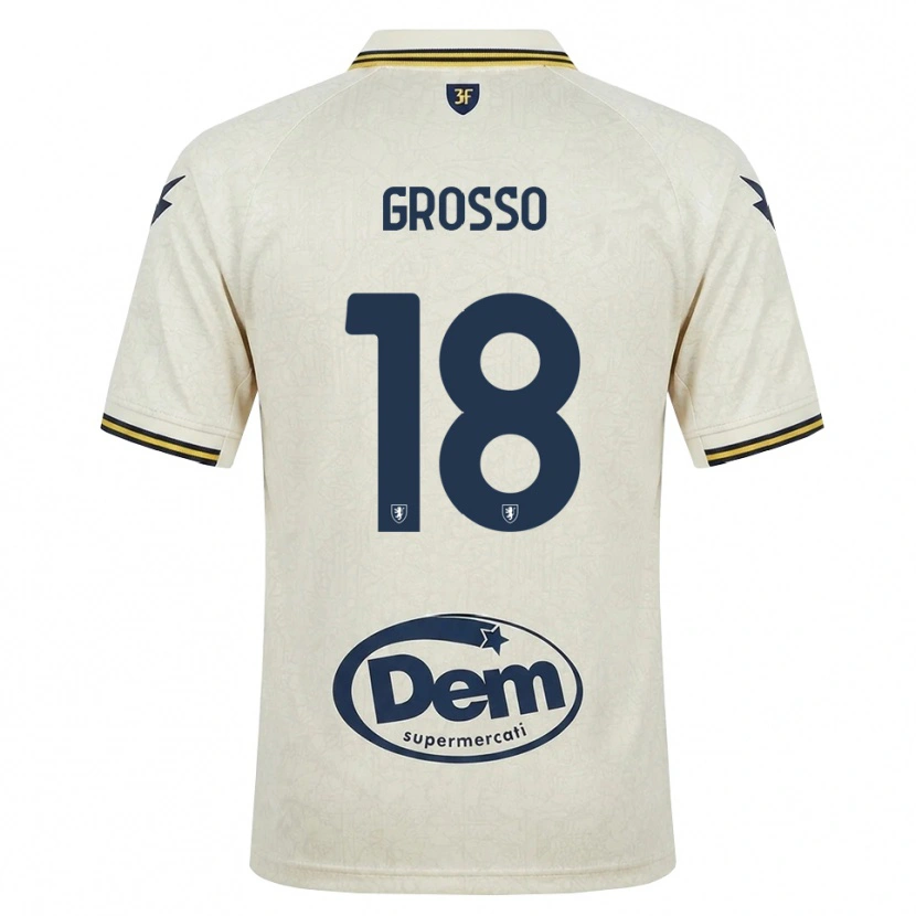 Danxen Dames Filippo Grosso #18 Oldlace Geel Zwart Uitshirt Uittenue 2026/27 T-Shirt België