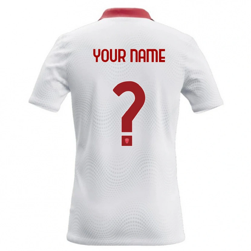Danxen Dames Uw Naam #0 Wit Rood Uitshirt Uittenue 2026/27 T-Shirt België