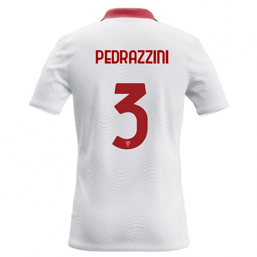 Danxen Dames Carlo Pedrazzini #3 Wit Rood Uitshirt Uittenue 2026/27 T-Shirt België