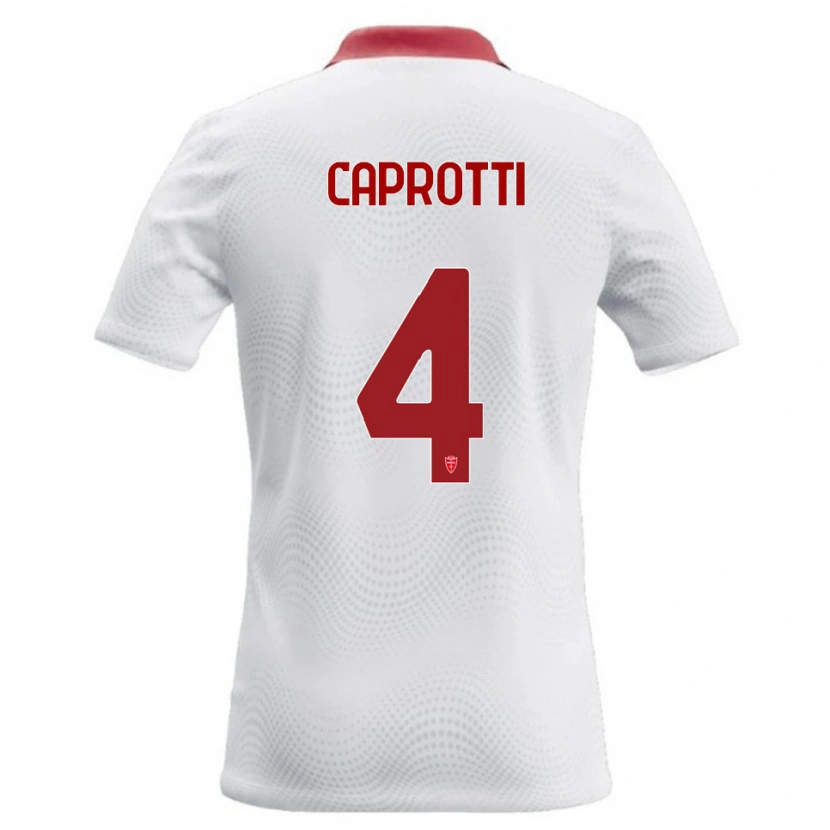 Danxen Dames Carlo Caprotti #4 Wit Rood Uitshirt Uittenue 2026/27 T-Shirt België