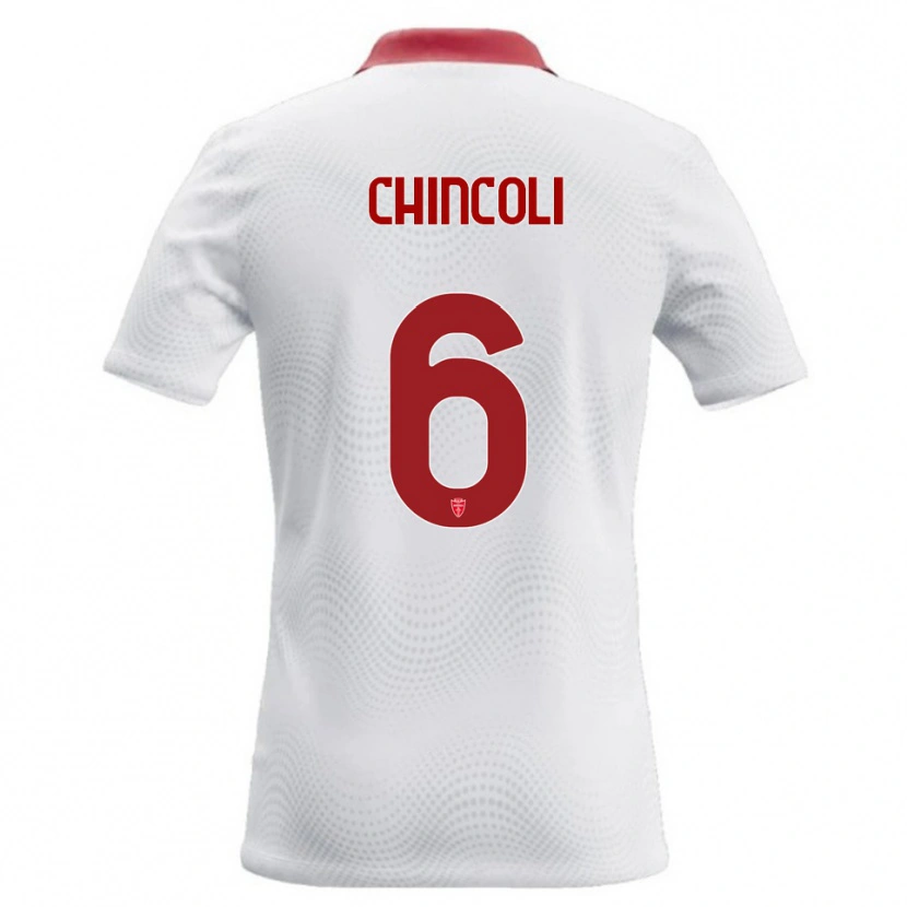 Danxen Dames Lorenzo Chincoli #6 Wit Rood Uitshirt Uittenue 2026/27 T-Shirt België