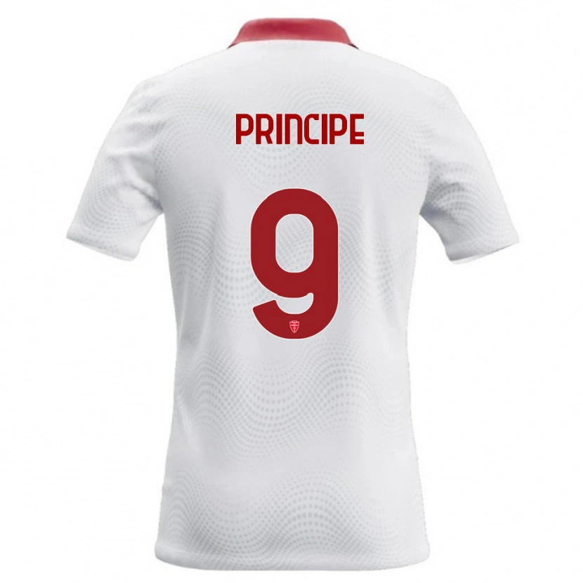 Danxen Dames Tommaso Principe #9 Wit Rood Uitshirt Uittenue 2026/27 T-Shirt België