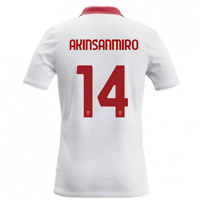 Danxen Dames Ebenezer Akinsanmiro #14 Wit Rood Uitshirt Uittenue 2026/27 T-Shirt België