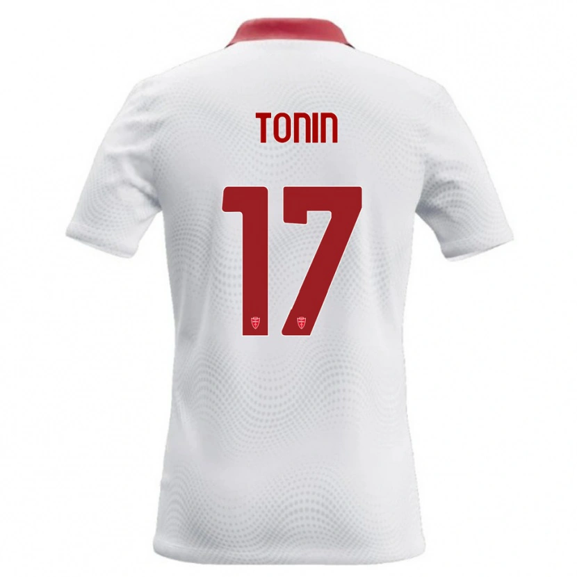 Danxen Dames Andrea Tonin #17 Wit Rood Uitshirt Uittenue 2026/27 T-Shirt België