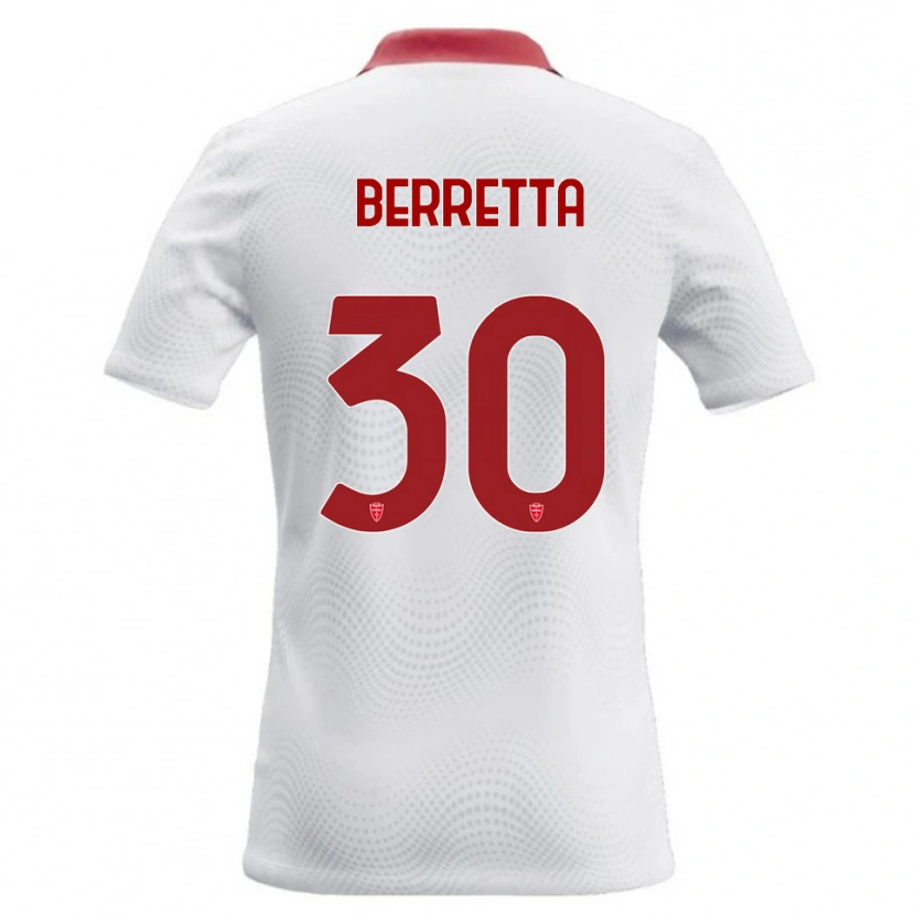 Danxen Dames Alessandro Berretta #30 Wit Rood Uitshirt Uittenue 2026/27 T-Shirt België