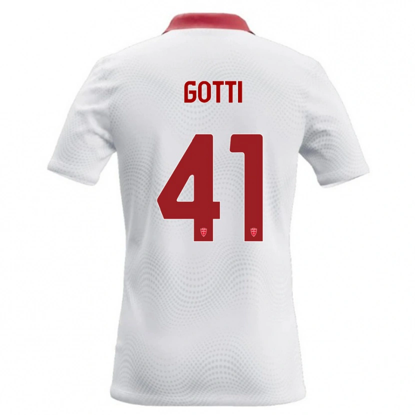 Danxen Dames Andrea Gotti #41 Wit Rood Uitshirt Uittenue 2026/27 T-Shirt België