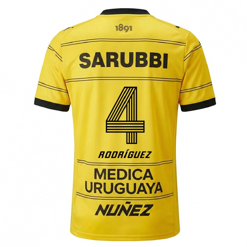 Danxen Dames Guzmán Rodríguez #4 Geel Zwart Uitshirt Uittenue 2026/27 T-Shirt België