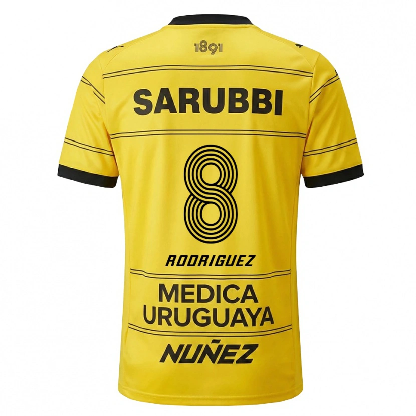 Danxen Dames Sebastián Rodríguez #8 Geel Zwart Uitshirt Uittenue 2026/27 T-Shirt België