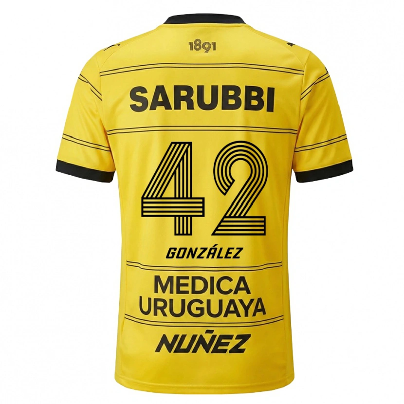 Danxen Dames Luciano González #42 Geel Zwart Uitshirt Uittenue 2026/27 T-Shirt België