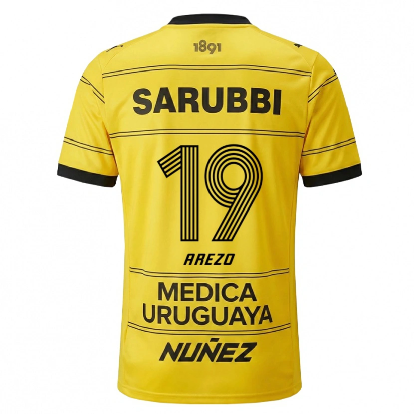 Danxen Dames Matías Arezo #19 Geel Zwart Uitshirt Uittenue 2026/27 T-Shirt België
