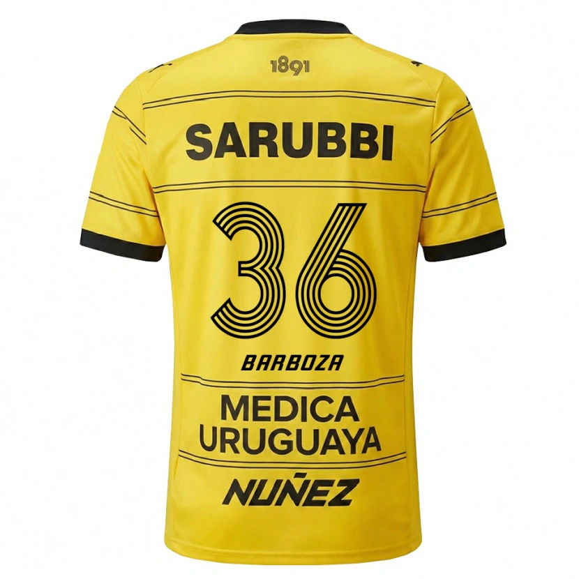 Danxen Dames Brian Barboza #36 Geel Zwart Uitshirt Uittenue 2026/27 T-Shirt België
