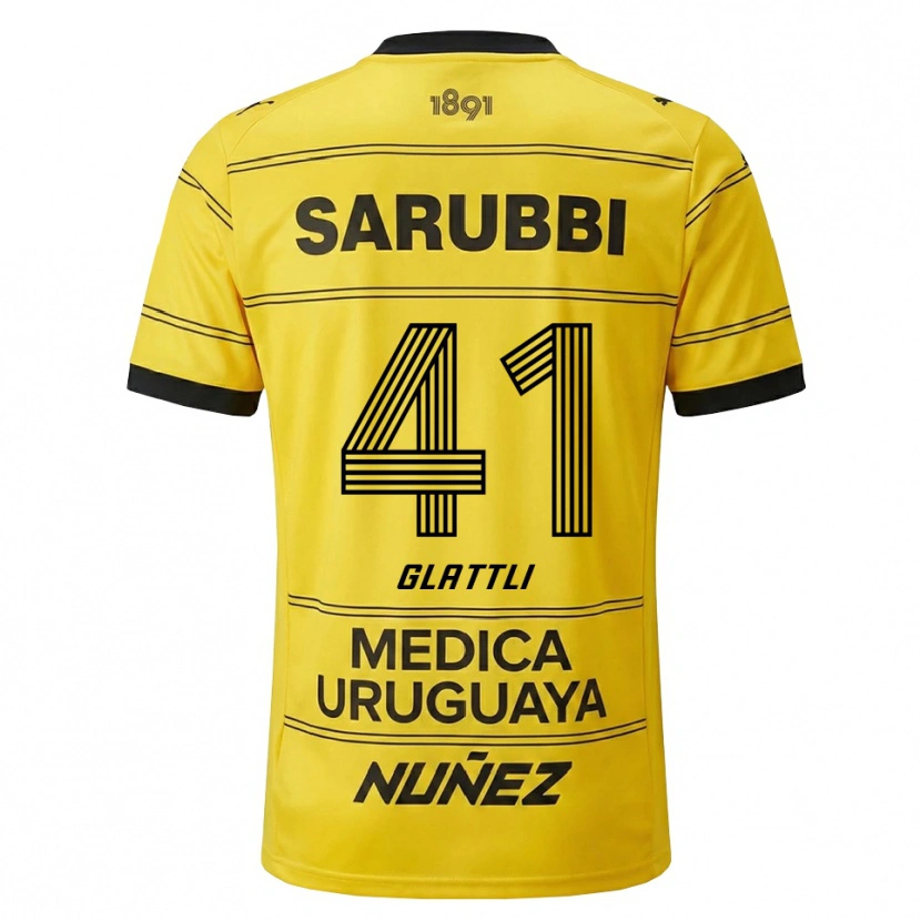 Danxen Dames Tiago Glattli #41 Geel Zwart Uitshirt Uittenue 2026/27 T-Shirt België