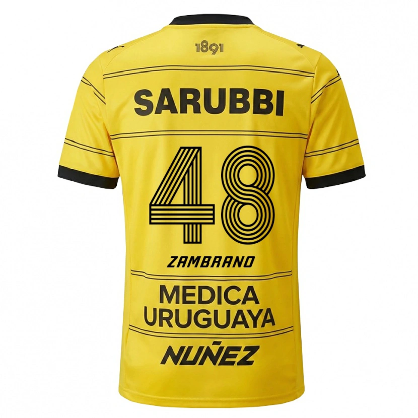 Danxen Dames Carlos Zambrano #48 Geel Zwart Uitshirt Uittenue 2026/27 T-Shirt België